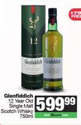 Glenfiddich 12 Year Old Single Malt Scotch Whisky-750ml