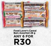 Food Lover's Cereal Bars Assorted-For Any 6 x 28g