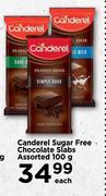 Canderel Sugar Free Chocolate Slab Assorted-100g Each