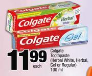 Colgate Toothpaste (Herbal White, Herbal, Gel Or Regular)-100ml Each