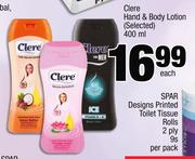 Clere Hand & Body Lotion (Selected)-400ml Each