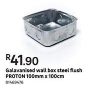 Proton Galavanised Wall Box Steel Flush 100 mm x 100 cm