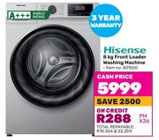 Hisense 8Kg Front Loader Washing Machine