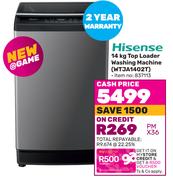 Hisense 14Kg Top Loader Washing Machine WTJA1402T