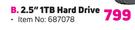 Toshiba 2.5" 1TB Hard Drive