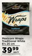 Maxicorn Wraps Traditional White-6's (25cm) Each