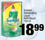 Sunlight Dishwashing Liquid Refill Pouch-750ml 