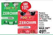 Footy's Sugar Free Cream Soda Or Sugar Free Cola Soda 4's Pack-Per Pack