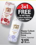 Happy Culture Kombucha Drink Assorted-300ml Each