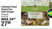 Lifestyle Food Green Tea With Ginger-40 Pack