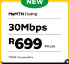 MTN Free 5G Wi-Fi Router-On My MTN Home 30Mbps Plan
