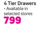 Mainstays 4 Tier Drawers