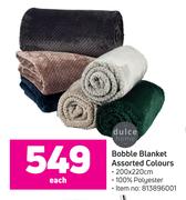 Dulce Home Bobble Blanket-200 x 220cm Each