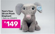 Tom's Toys 28cm Plush Elephant