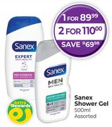 Sanex Shower Gel Assorted-500ml
