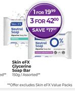 Skin eFX Glycerine Soap Bar Assorted-For 3 x 150g