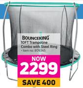 Bounceking 10Ft Trampoline Combo With Steel Ring 809345