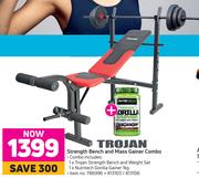 Trojan Strength Bench And Mass Gainer Combo
