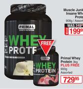 Primal Whey Protein-3kg Plus Free 900g 