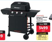 Megamaster Inferno 3 Burner Gas Braai 720-1066A
