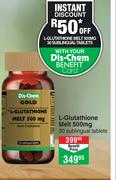 Dis-Chem L-Glutathione Melt 500mg 30 Sublingual Tablets