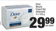 Dove Beauty Cream Bar-4x100g Per Pack