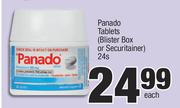 Panado Tablets (Blister Box Or Securitainer)-24's Each