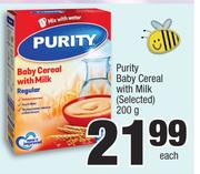Purity Baby Cereal With Milk (Selected)-200g Each