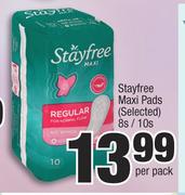 Stayfree Maxi Pads Selected- 8's/ 10's Per Pack