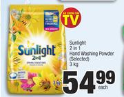 2Sunlight 2 In 1 Hand Washing Powder (Selected)-3kg Each