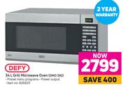 Defy 34L Grill Microwave Oven DMO 392