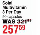 Solal Multivitamin 3 Per Day 90 Capsules