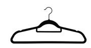 Spaceo Set Of 8 Black Velvet Hangers With Rotating Heads 81461765