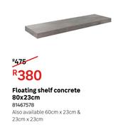 Floating Shelf Concrete 80 x 23cm 81467578
