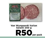Van Wyngaardt Italian Salami-250g Per Pack