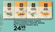 You First Sesame Seeds,Cayenne Pepper,Essential 4 Seed Mix,Banting Mix Or Ground Turmeric-150g Each