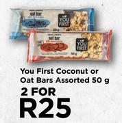 You First Coconut Or Oat Bars Assorted-For 2 x 50g