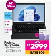 Proline 14"(35cm) Celeron Laptop