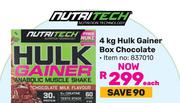 Nutritech Hulk Gainer Box (Chocolate)-4kg Each
