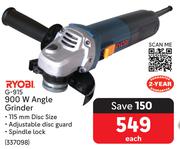 Ryobi 900W Angle Grinder G-915