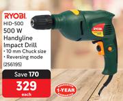 Ryobi 500W Handyline Impact Drill HID-500