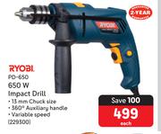 Ryobi 650W Impact Drill PD-650-Each