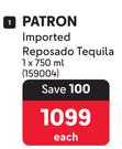 Patron Imported Reposado Tequila-750ml Each