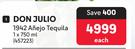 DonJulio 1942 Anejo Tequila-750ml Each