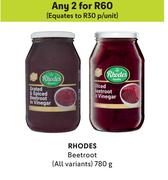 Rhodes Beetroot (All Variants)-For Any 2 x 780g