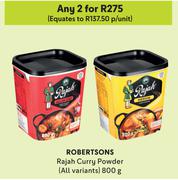 Robertsons Rajah Curry Powder (All Variants)-For Any 2 x 800g