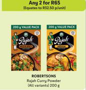 Robertsons Rajah Curry Powder (All Variants)-For Any 2 x 200g