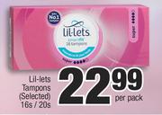 Lil-Lets Tampons (Selected)-16s/20s Per Pack