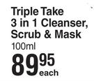 Young Solution Triple Take 3 In 1 Cleanser, Scrub & Mask-100ml Each