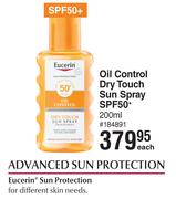 Eucerin Sun Protection Oil Control Dry Touch Sun Spray SPF50+-200ml Each